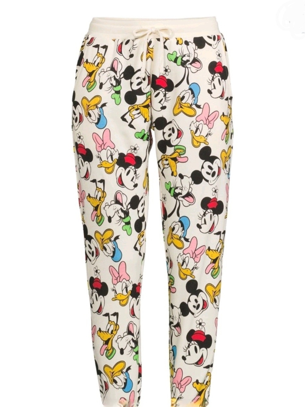 Kids Cream Character Print Jogger Pants - Multicolor